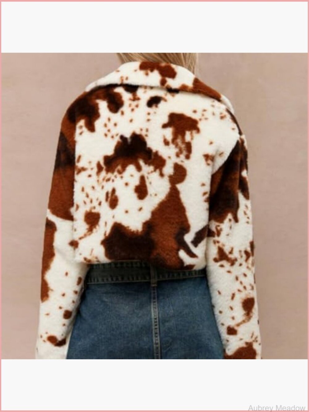 Cropped Fleece Jacket Long Sleeve Cardigan Coat - Picture 2 of 6